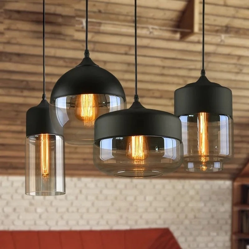 Afralia™ Modern Glass Pendant Lights LED Hanging Fixtures for Home Decor Lighting