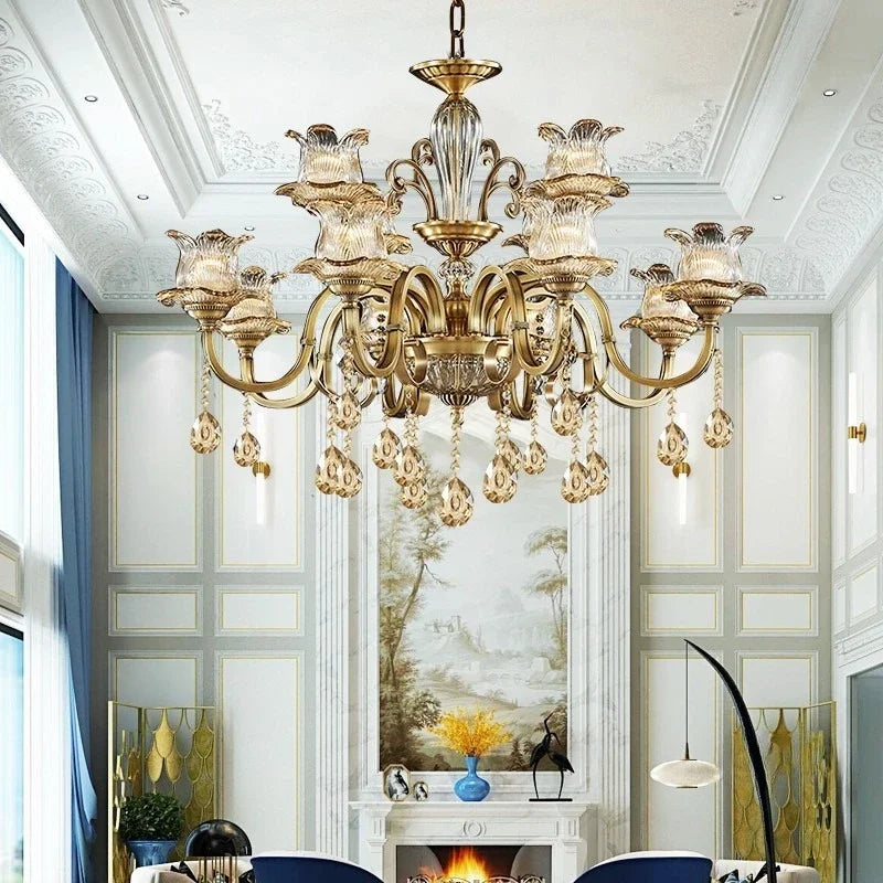 Afralia™ Crystal Chandelier: Elegant European Style for Living Room, Bedroom, and Dining Room
