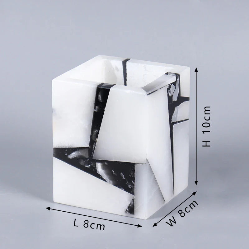 Afralia™ Marble Candle Holder: Elegant Table Centerpiece for Home Decor, Weddings, and Romantic Dinners