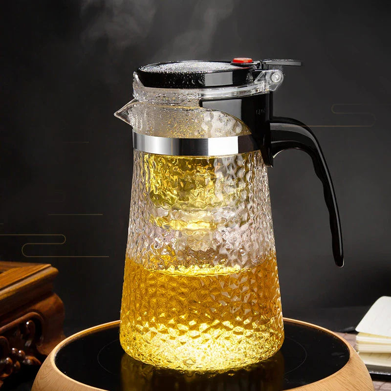 Afralia™ Pyrex Tea Set: High Quality Kung Fu Tea Pot & Infuser Filter Pot