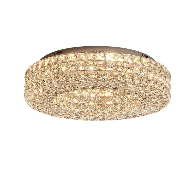 Afralia™ Crystal LED Ceiling Chandelier: Modern Luxury for Living Room Bedroom Home Decor
