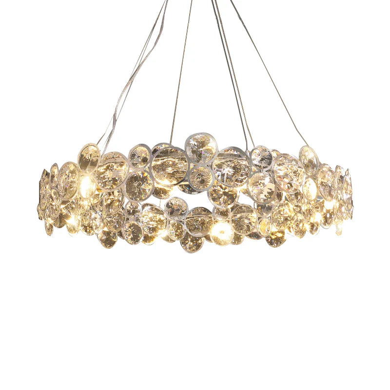 Afralia™ Crystal Magic Ring Pendant Light for Dinning Room
