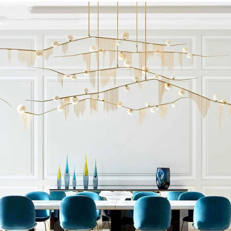 Afralia™ G9 LED Glass Pendant Chandelier: Modern Living Room Ceiling Decor Lighting