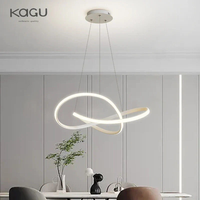 Afralia™ LED Chandelier Light: Modern Aluminum Acrylic Pendant for Dining Room & Restaurant