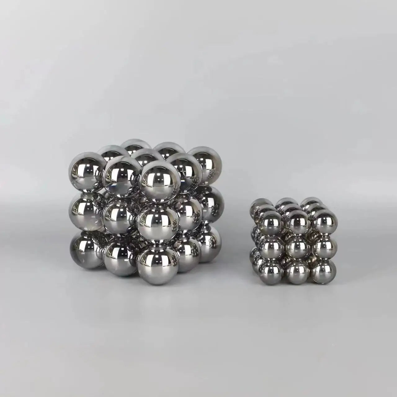 Afralia™ Geometric Crystal Glass Ball Stack Blocks Home Decoration