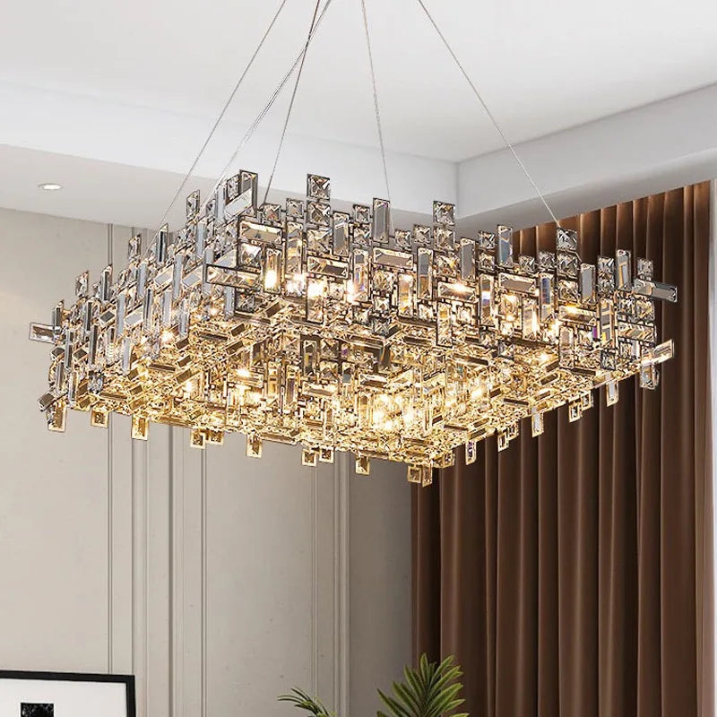 Afralia™ Crystal Pendant Chandelier for Modern Living, Dining, Bedroom Lighting