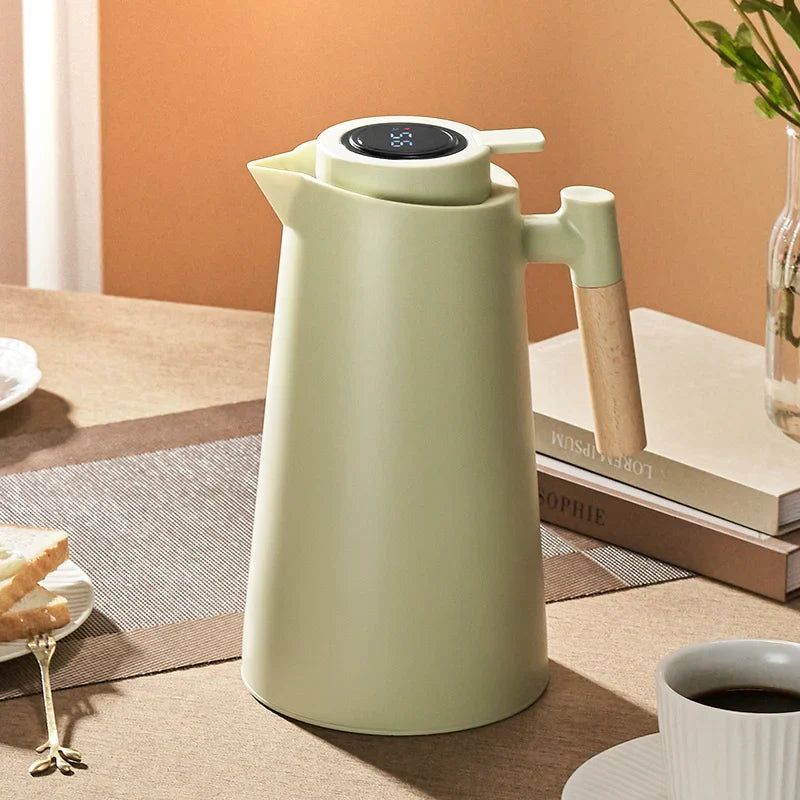Afralia™ Insulation Kettle: Large Capacity Thermos Bottle with One-Key Temperature Display.