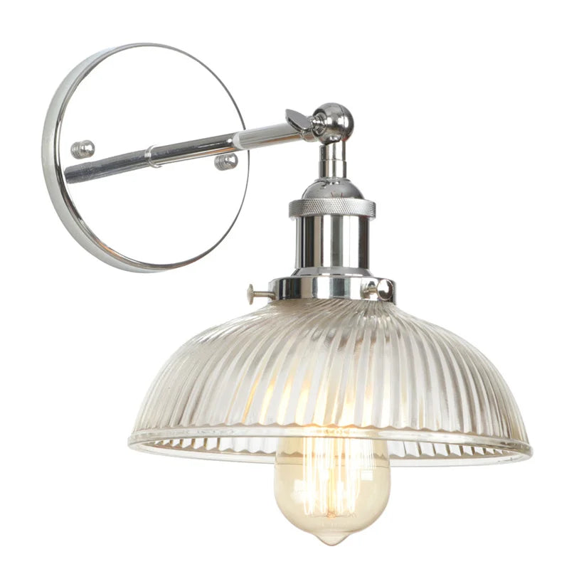 Afralia™ Clear Glass LED Wall Sconce | Industrial Rural Stair Light Fixtures