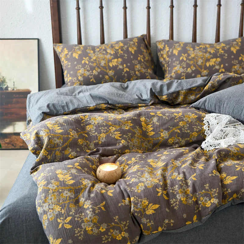 Afralia™ Cotton Jacquard Bedding Sets Vintage Quilt Set for All Seasons