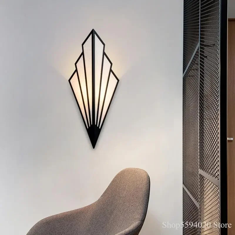 Afralia™ Nordic LED Wall Lamp: Creative Sector Decoration for Living Room, Bedroom, Bedside Lighting