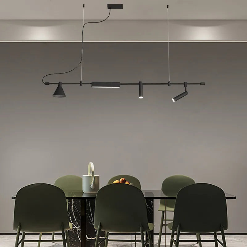 Afralia™ Black Nordic Designer Chandelier for Dining Room & Kitchen, Minimalist Home Decor Lighting