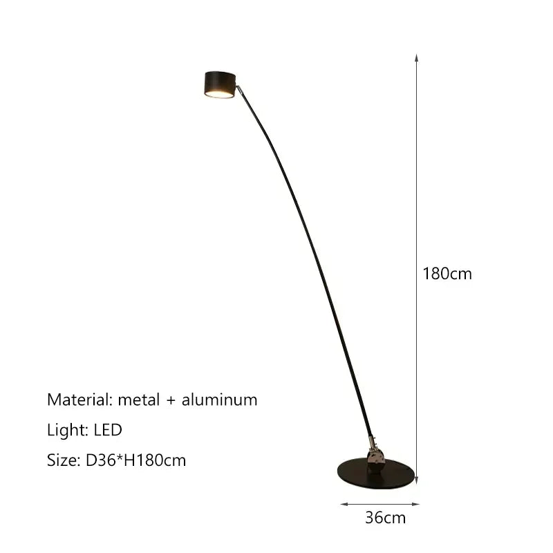 Afralia™ Black Floor Lamp | Nordic Style LED Light for Living Room, Bedroom, or Salon