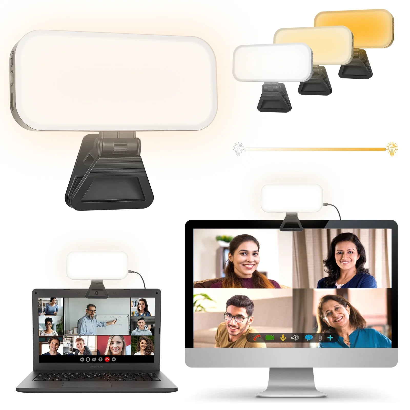 Afralia™ LED Video Light: LUXCEO V01 Pro, 3000K-6000K, for Laptop, Conference, Live Broadcast