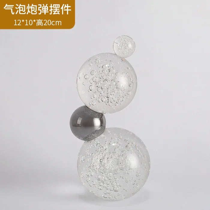 Afralia™ Geometric Butterfly Crystal Ball Home Decor Figurine