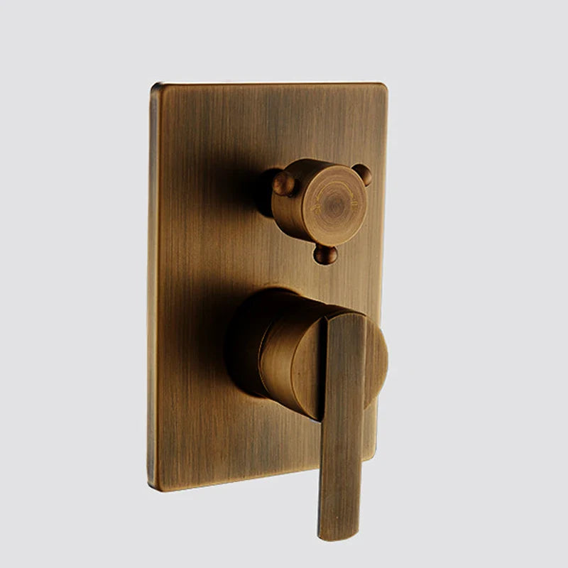 Afralia™ Brass Concealed 3 Way Shower System Set Wall Mounted Rain Mixer Tap