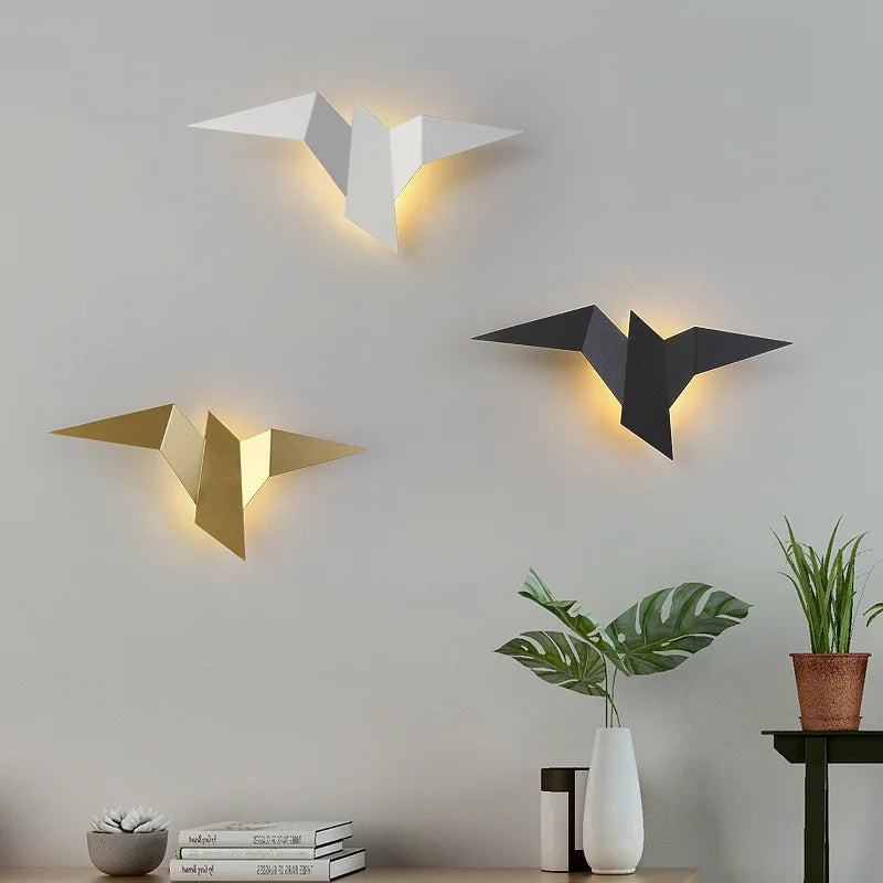 Afralia™ Nordic LED Bird Wall Lamps Indoor Modern Lighting for Home Stairs and Bedroom Decor