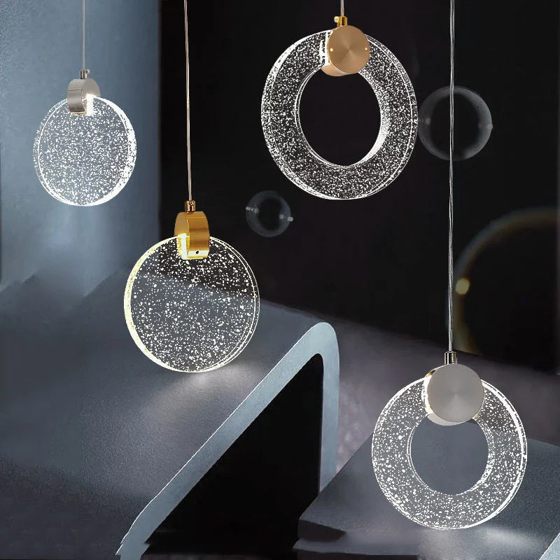 Afralia™ Crystal Pendant Lights: Nordic LED Hanging Lamp for Home Décor