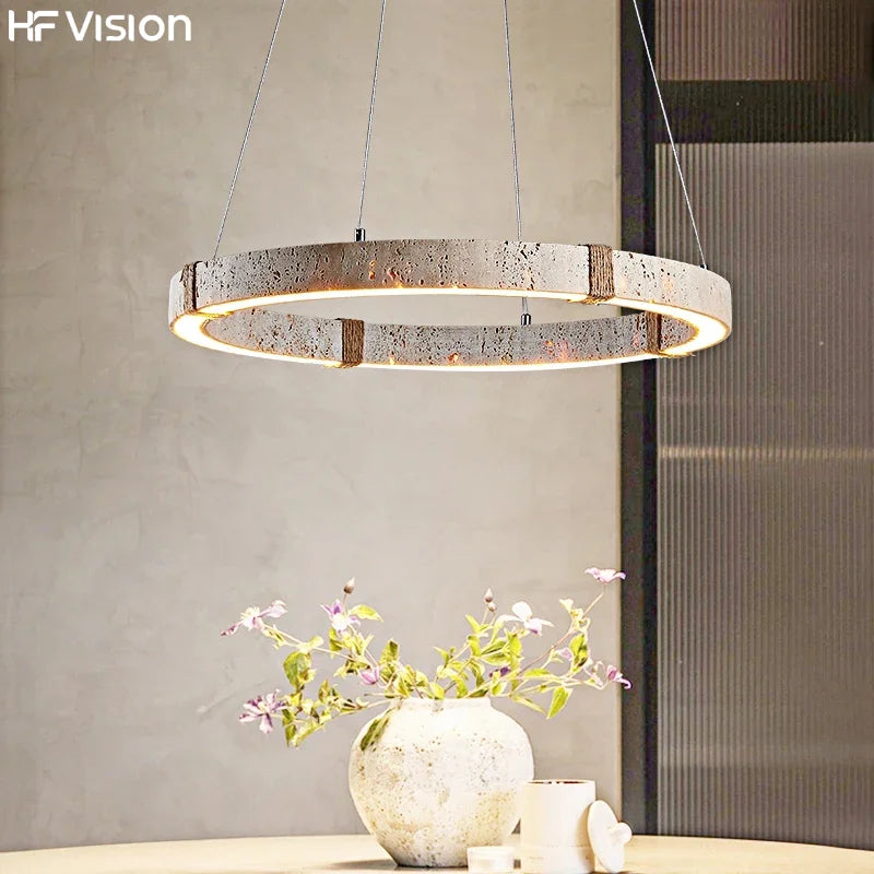 Afralia™ Nordic Marble Stone Sphere LED Chandelier for Home Decoration