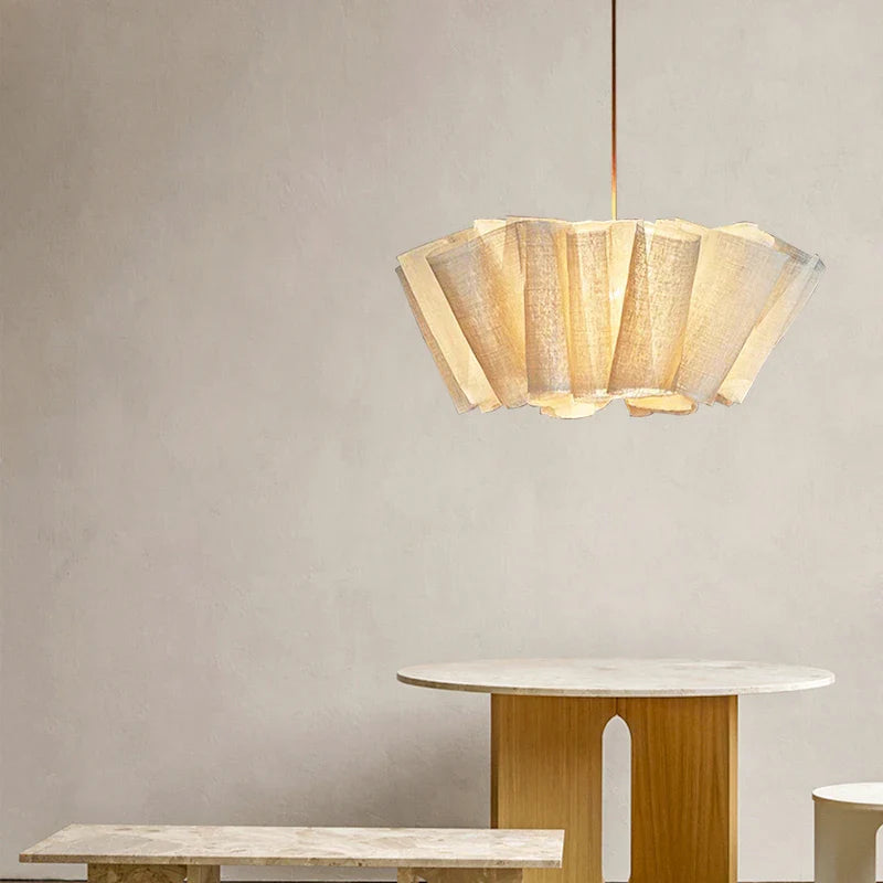 Afralia™ Nordic Vintage Fabric Chandelier Pendant Lights for Home Decor