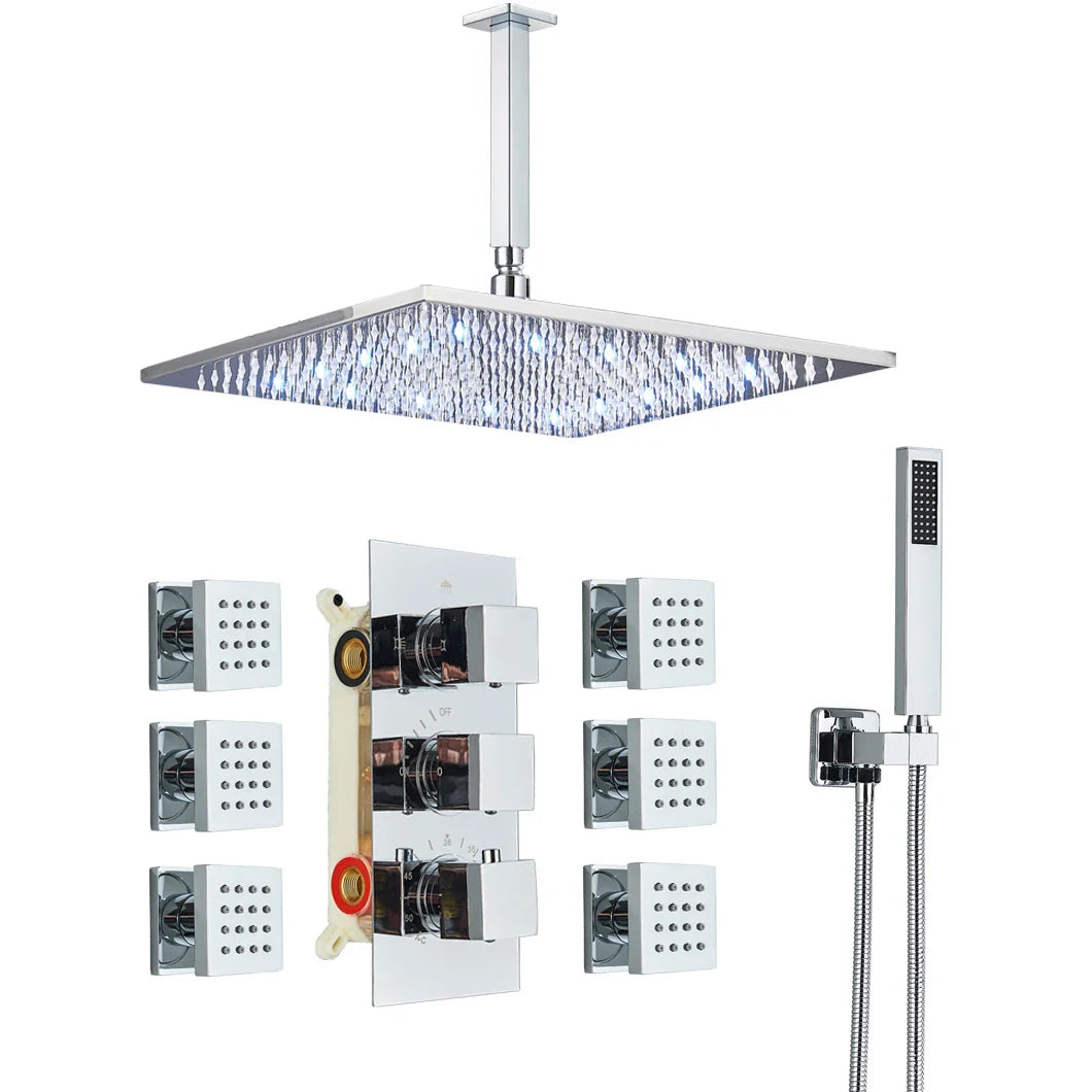 Afralia™ Thermostatic Chrome Shower Faucet Set