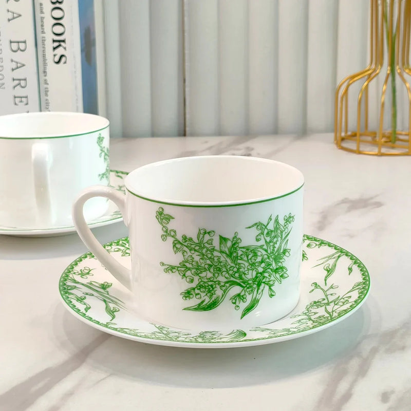 Afralia™ Lily of The Valley Bone China Tableware Set