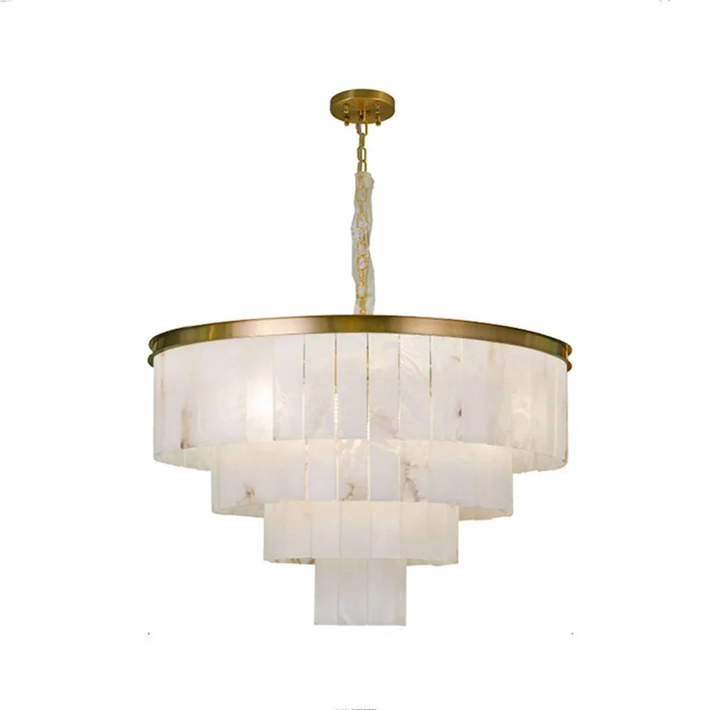 Afralia™ Marble Copper Ceiling Pendant Lights Modern LED Stone Hanging Lamps