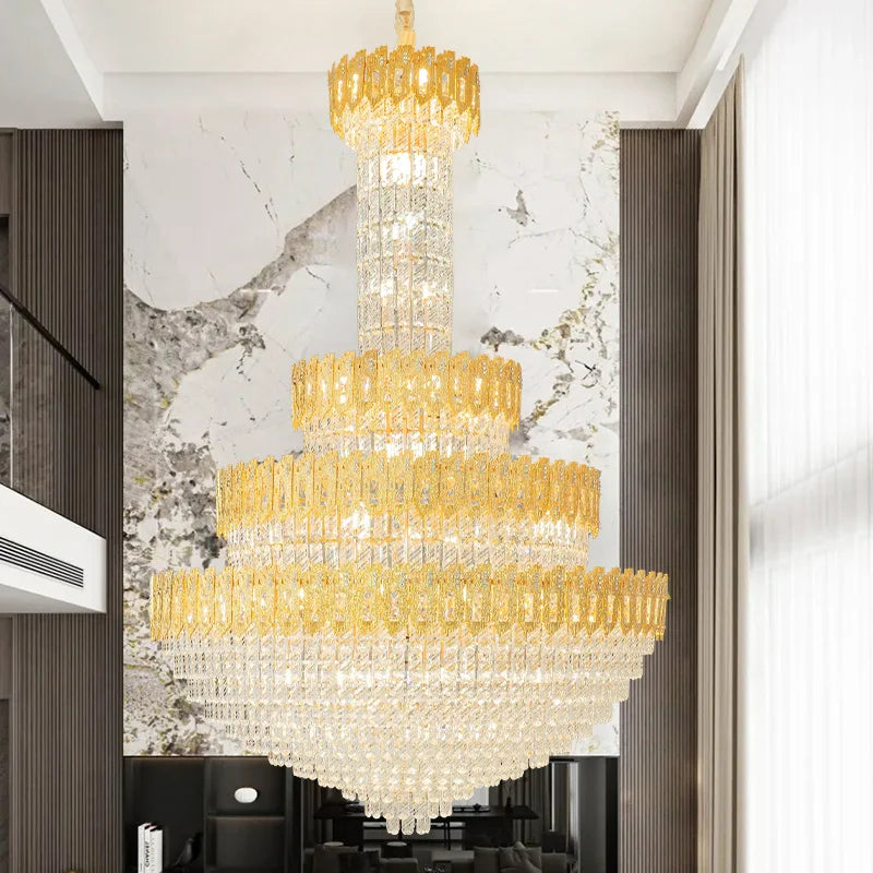Afralia™ Postmodern Crystal Chandelier for Luxury Living Room and Hotel Lobby