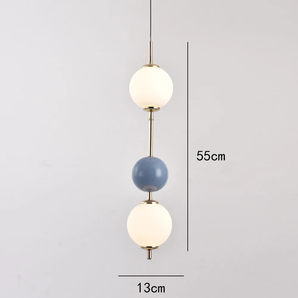 Afralia™ Glass Ball LED Pendant Light for Living Dining Bedroom