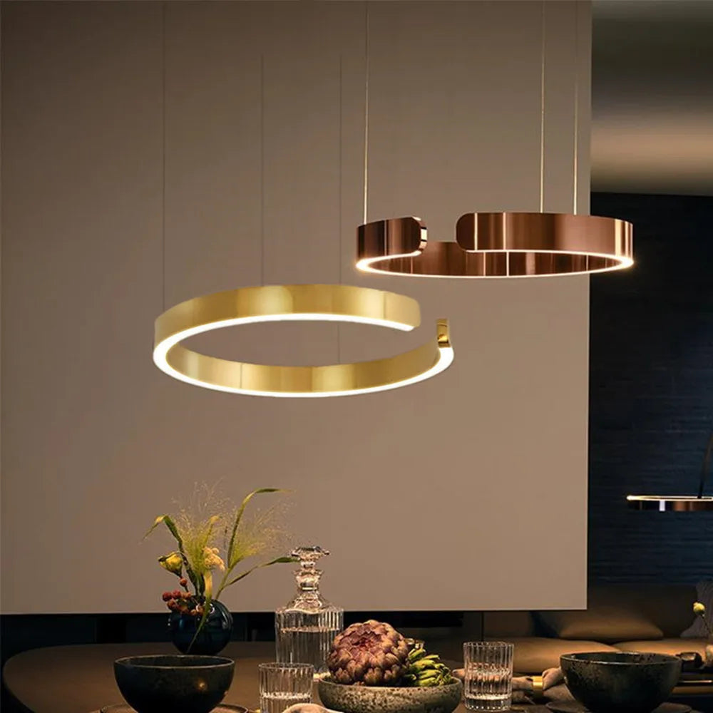 Afralia™ Modern LED Chandelier: Adjustable Height Dining Pendant Lamp for Stylish Indoor Lighting