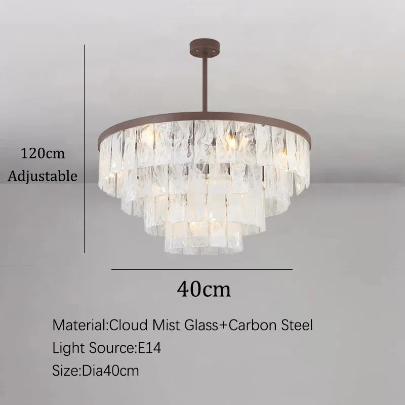 Afralia™ Cloud Glass LED Pendant Light - Dimmable Designer Home Decoration
