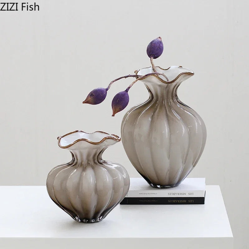 Afralia™ Floral Bud Glass Vase Hydroponics Plant Pot for Room Aesthetic Decor