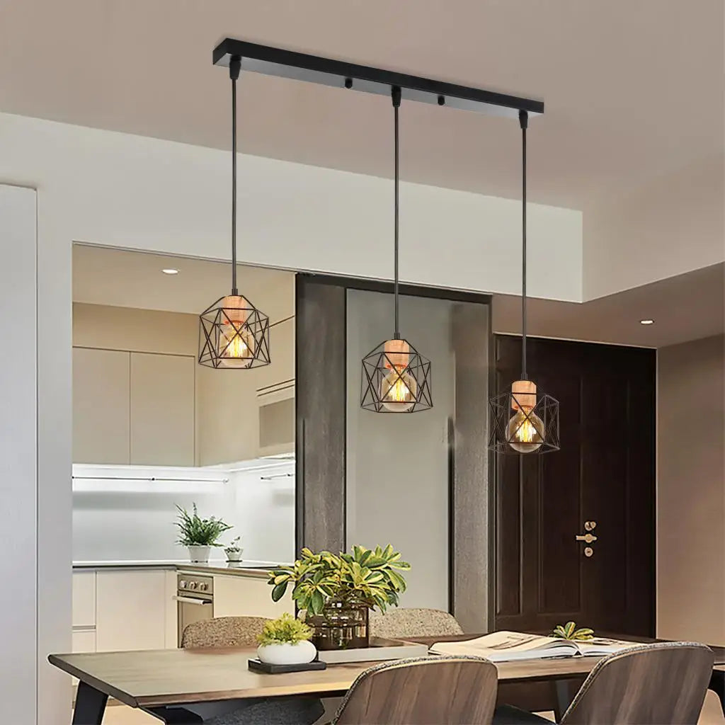 Afralia™ Wood LED Pendant Chandelier: Modern Nordic Home Decor Hanging Light for Kitchen, Living, Dining Room