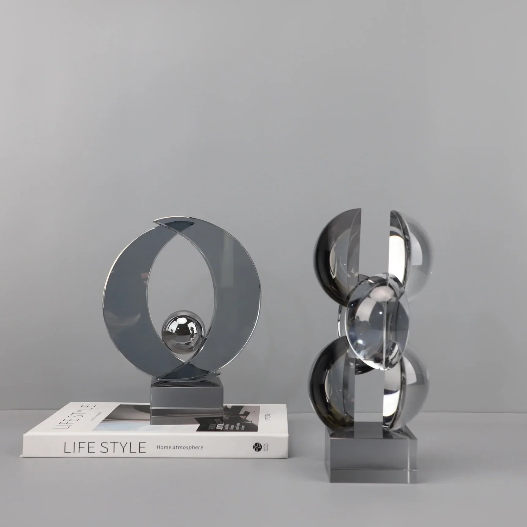 Afralia™ Geometric Crystal Sculpture Home Decor Figurine