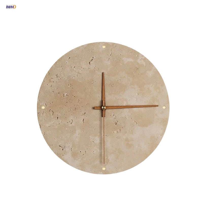 Afralia™ LED Wall Lights Yellow Travertine Stone Modern Bedside Lamp