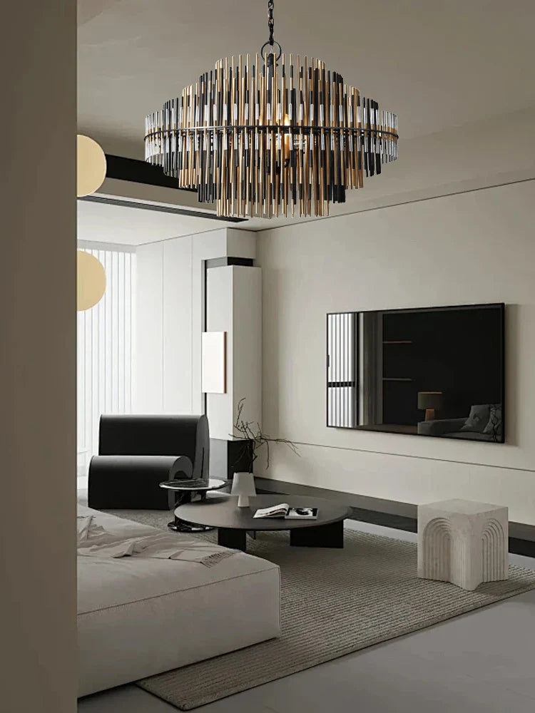 Afralia™ Brass Pendant Light Fixture Italian Designer Hanglamp for Villa Decoration