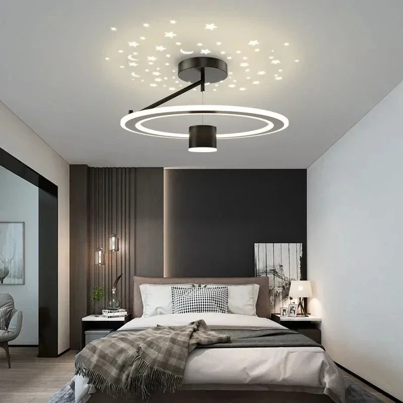 Afralia™ Luxury LED Ceiling Chandelier Dimmable Fixture for Living Room, Bedroom, Dining Décor