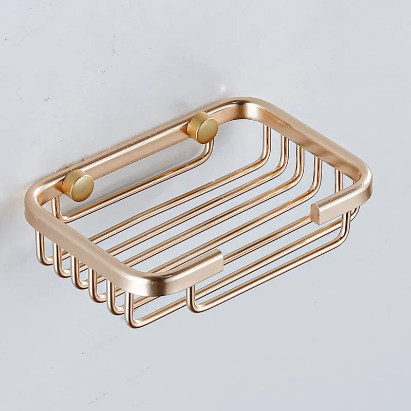 Afralia™ Glass Soap Dish Wall Mounted Soap Basket for Bathroom Toilet Balcony