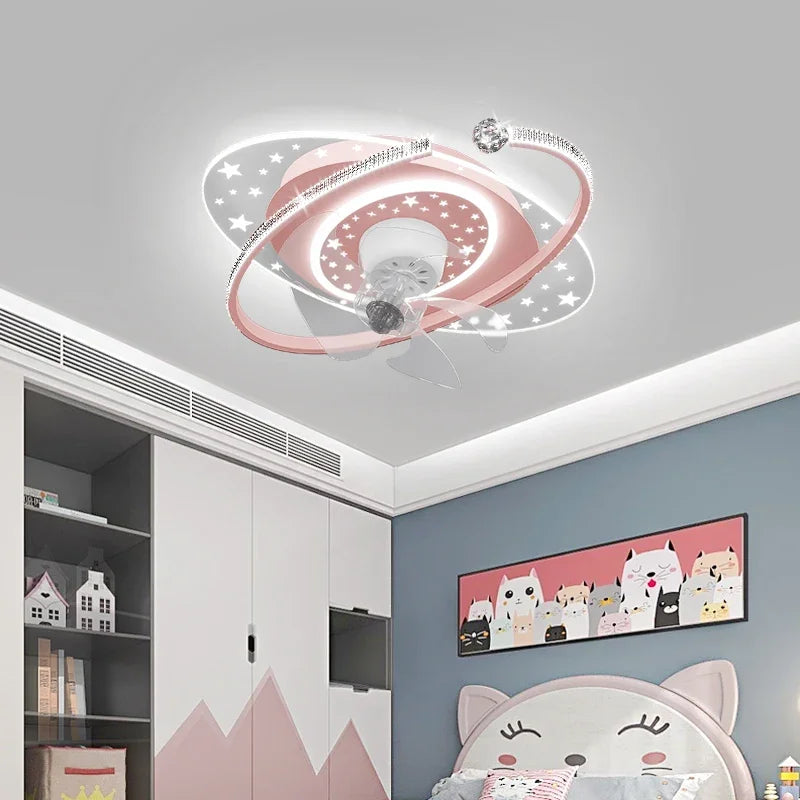 Afralia™ Ceiling Fan Light with 360° Rotation - Quiet & Stylish for Home Décor