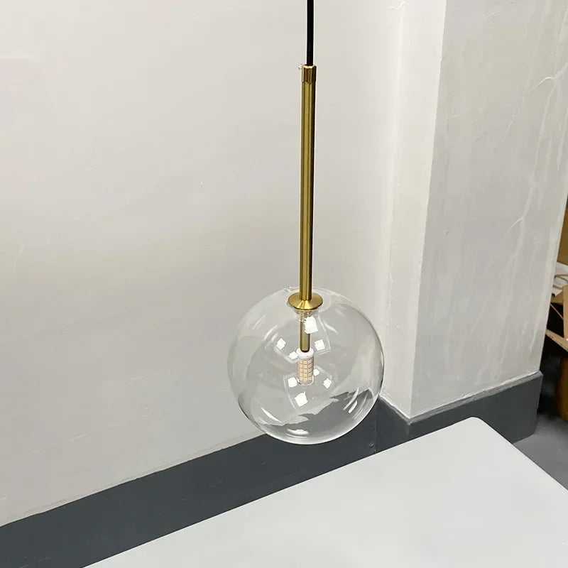 Afralia™ Glass Ball Chandelier Pendant Light for Bedroom Dining Room Decor