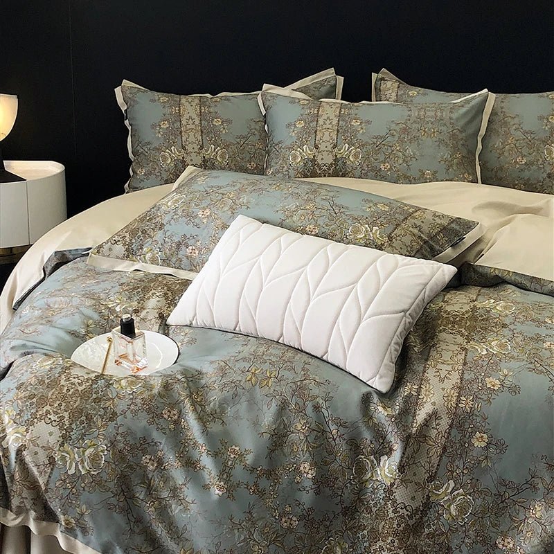 Afralia™ Egyptian Cotton Luxury Bedding Set: Duvet, Sheet, Pillowcases - 1000TC Soft & Silky