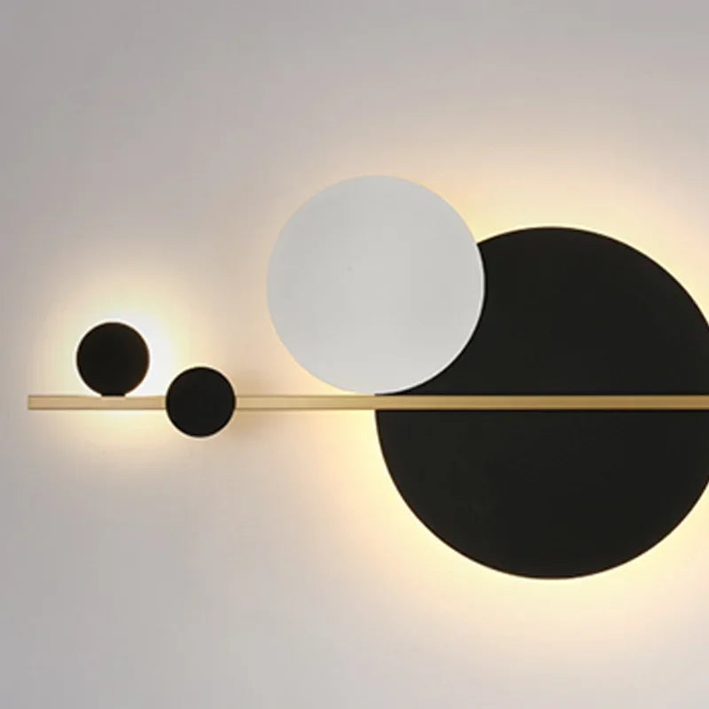 Afralia™ LED Wall Lamp Modern Nordic Minimalist Black White Bedroom Living Room