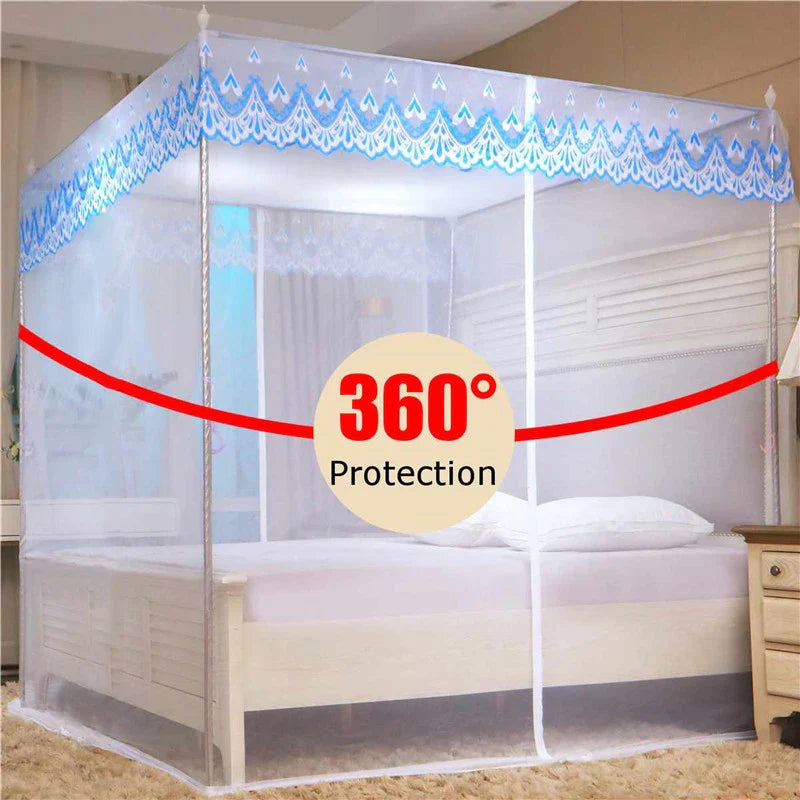 Afralia™ Romantic Square Mosquito Net for Single Double Queen Bed - Anti Insect Canopy