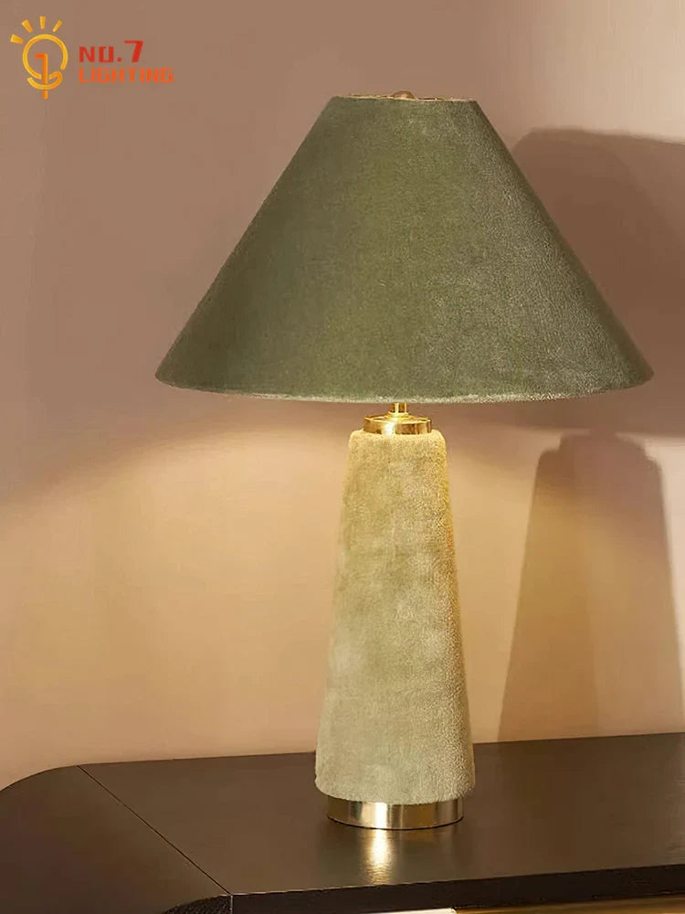 Afralia™ Velvet Fabric Decor Floor Lamp LED E27 Modern Light for Villa Living Room