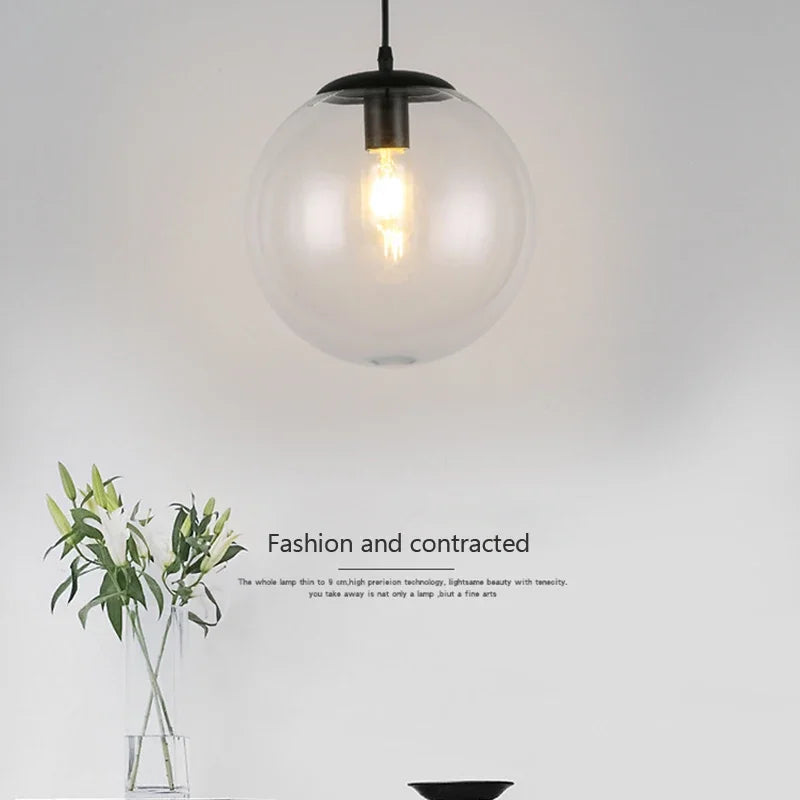 Afralia™ Glass Pendant Light: Modern Nordic Design for Bedroom, Living Room, Restaurant. Creative Home Decor Illuminate.