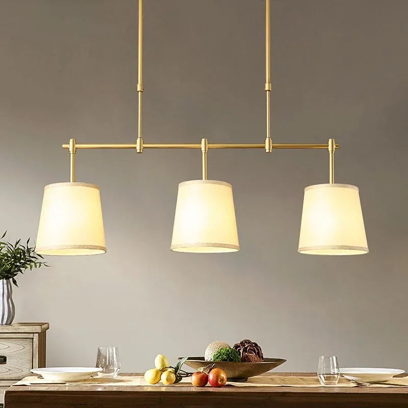 Afralia™ Three-Headed Wrought Iron Chandelier for Dining Room and Bar Counter