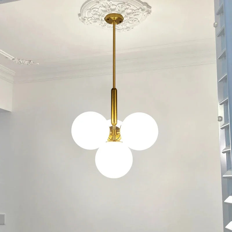 Afralia™ Scandinavia Glass Chandelier Pendant Lamp for Living Dining Room