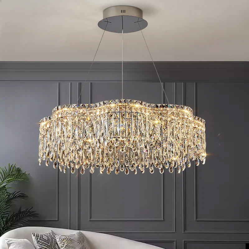Afralia™ Crystal Chandelier Modern Luxury Light for Living Room, Dining, Bedroom - 2024 New