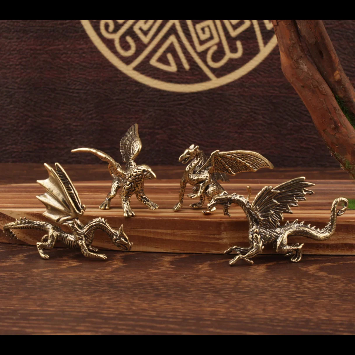 Afralia™ Brass Flying Dragon Sculpture Home Decor Ornament