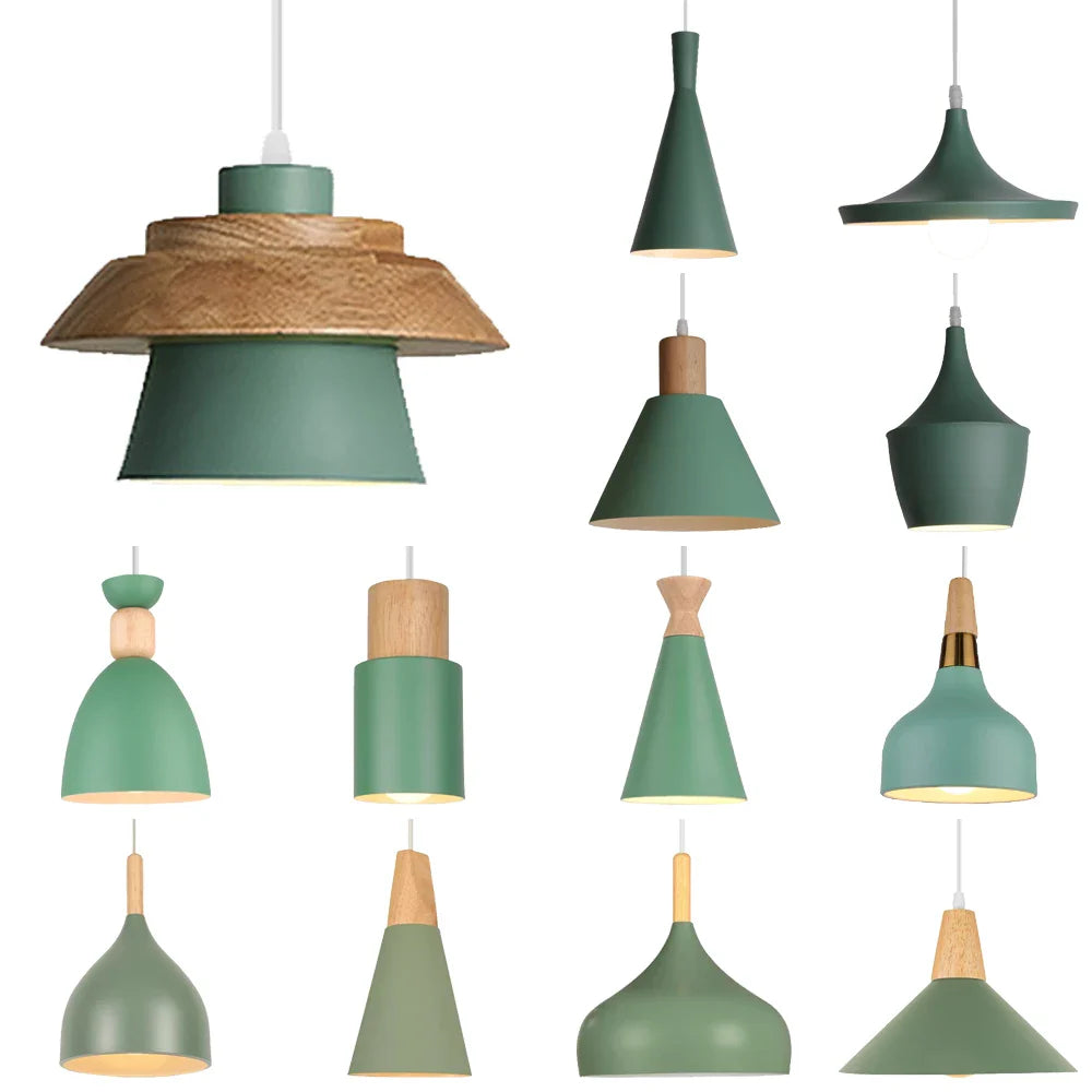 Afralia™ Modern Wood Pendant Lights Nordic Hanging Lamps for Living Room and Bar