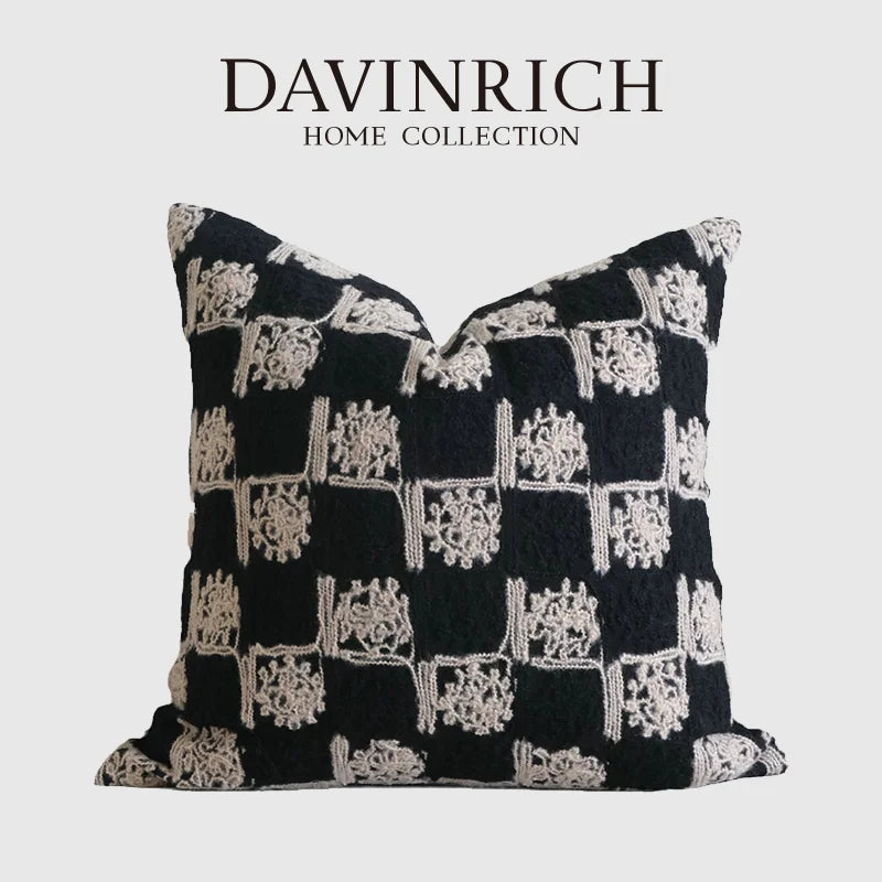 Afralia™ French Sunflowers Embroidery Decorative Cushion Cover Vintage Chic Home Deco